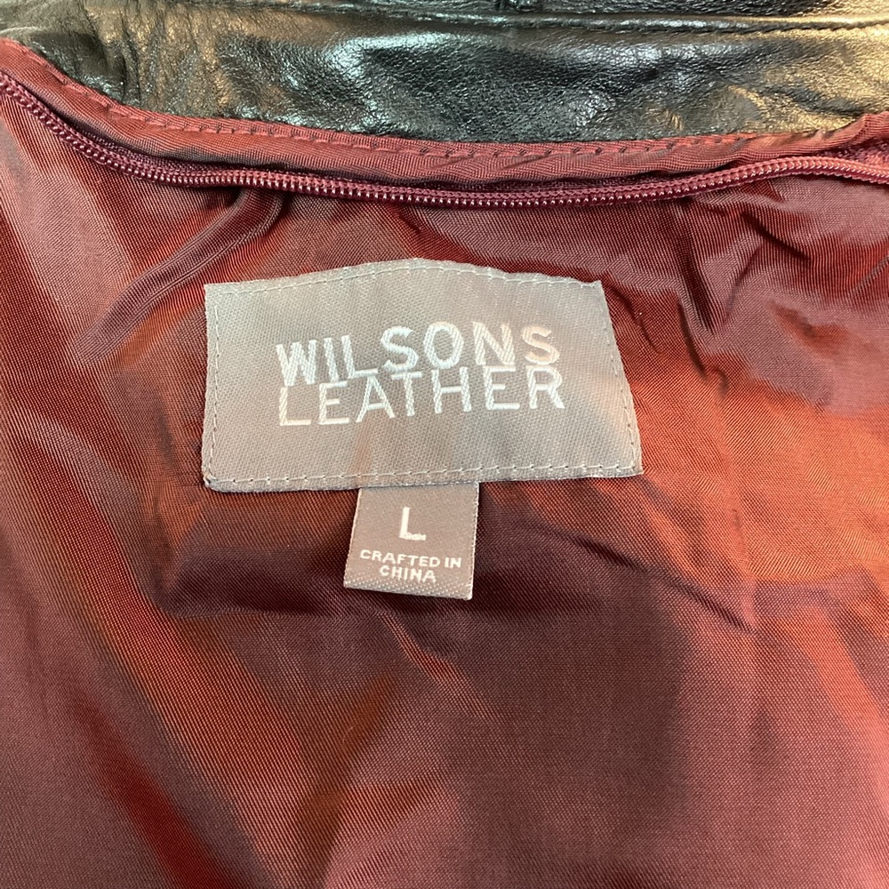 Wilson’s Leather Thinsulate Insulated Belted Leather Jacket Black - Picture 13 of 14